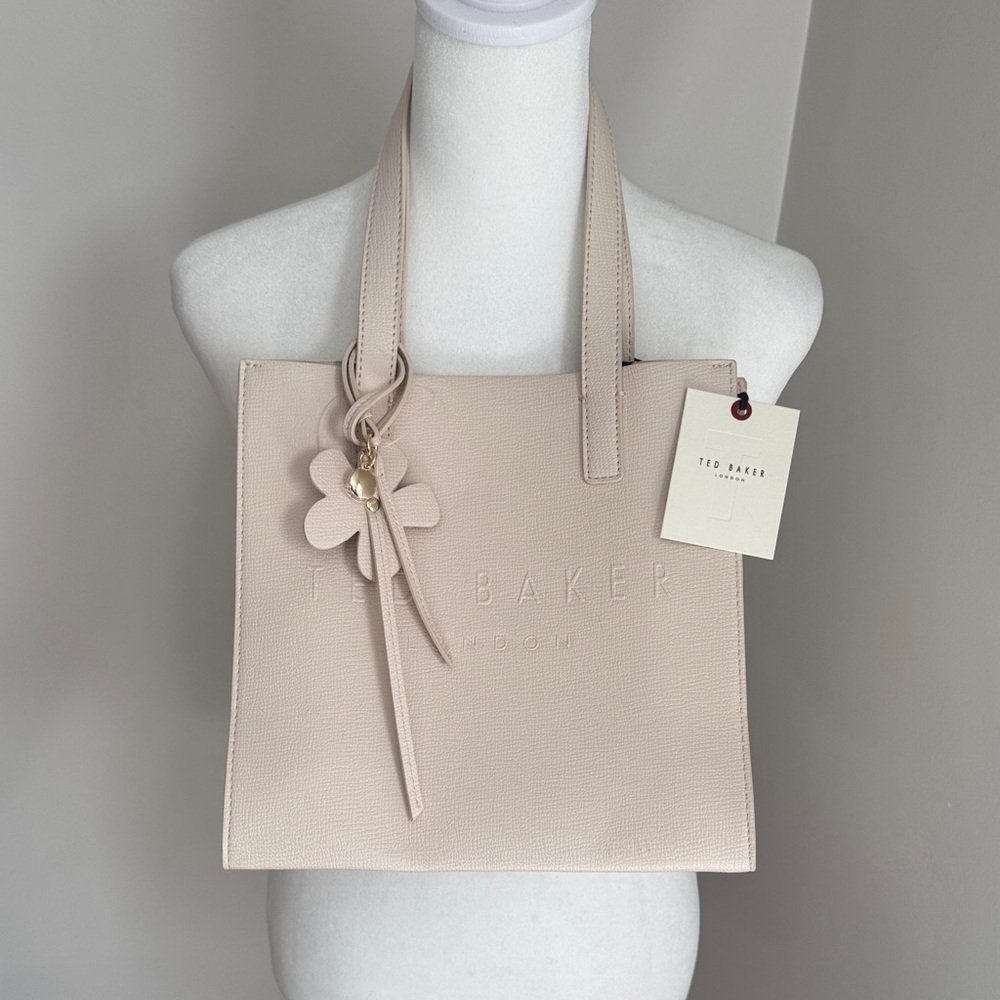 Ted Baker Cream Icon Tote with Flower Charm